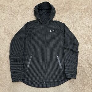 Nike City Flash Reflective Jacket Women's Small Black Full Zip Running Storm Fit